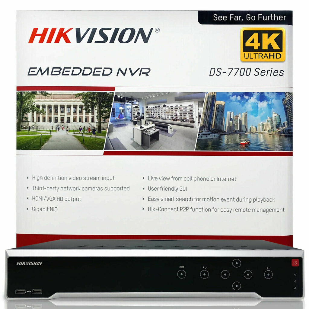 4K Security Camera System 8mp 32CH DS-2CD2386G2-LU AcuSense 8TB