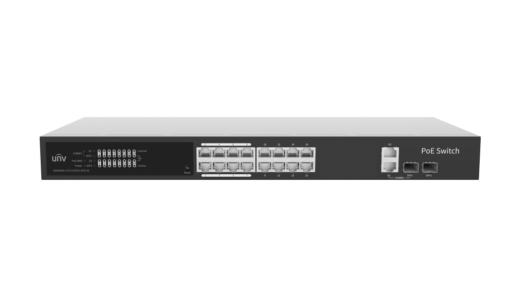 NSW3000-17GT1GP1GC-POE-IN 16CH POE SWITCH Uniview