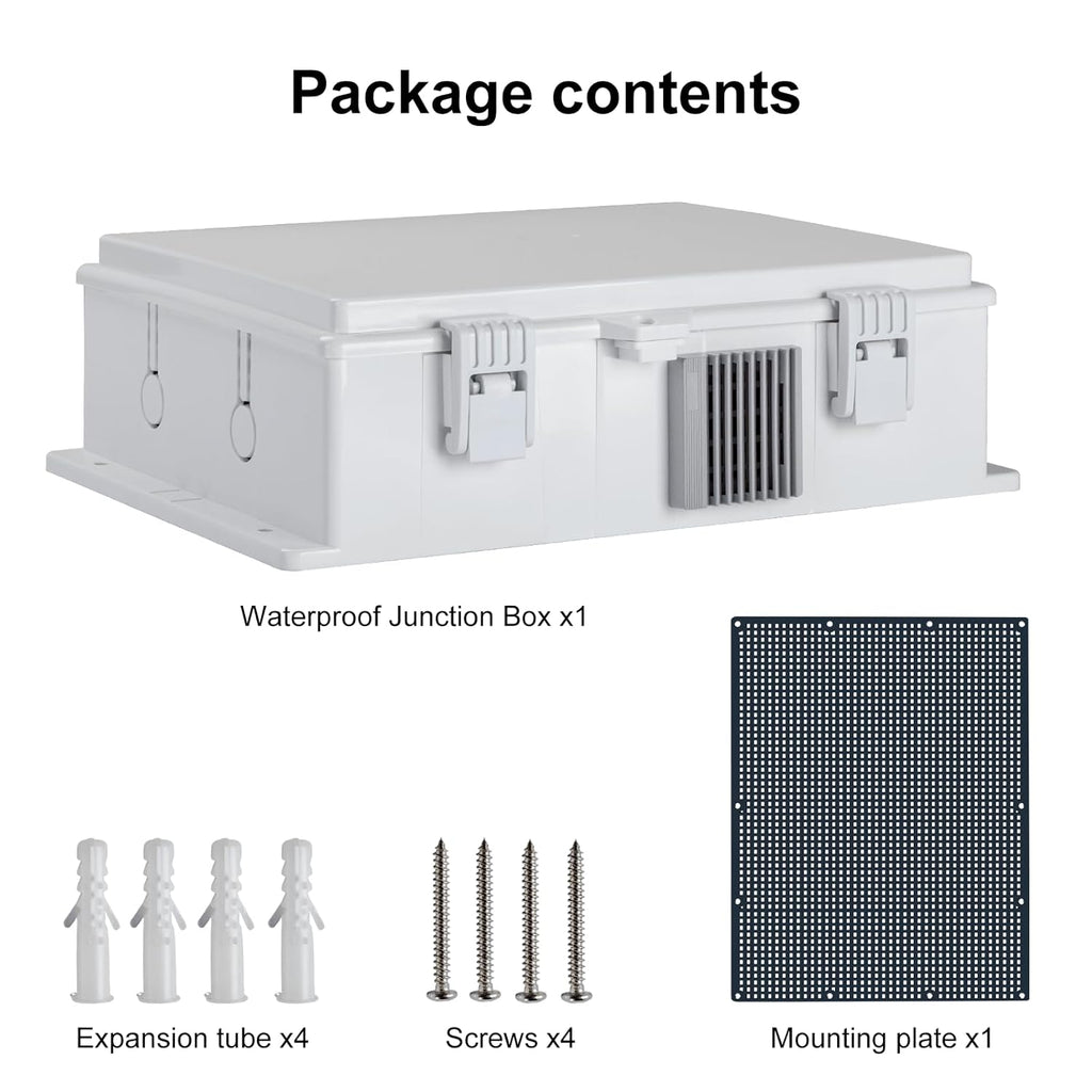 Outdoor Electrical Junction Box (13" H* 9.2" L* 3.7" W)