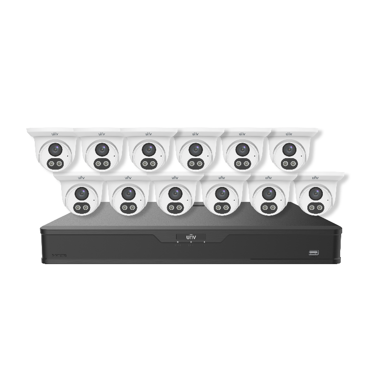 EK-BQ2P16DLT812T4 12 cam 8MP + NVR 16CH UNV Kit Human Smart Detection Smart Dual Light and Smart Search (Copy)