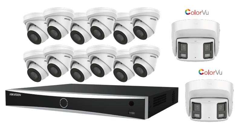 Hikvision EKI-K82T87A 8MP IR & 180° Panoramic Security Camera Kit