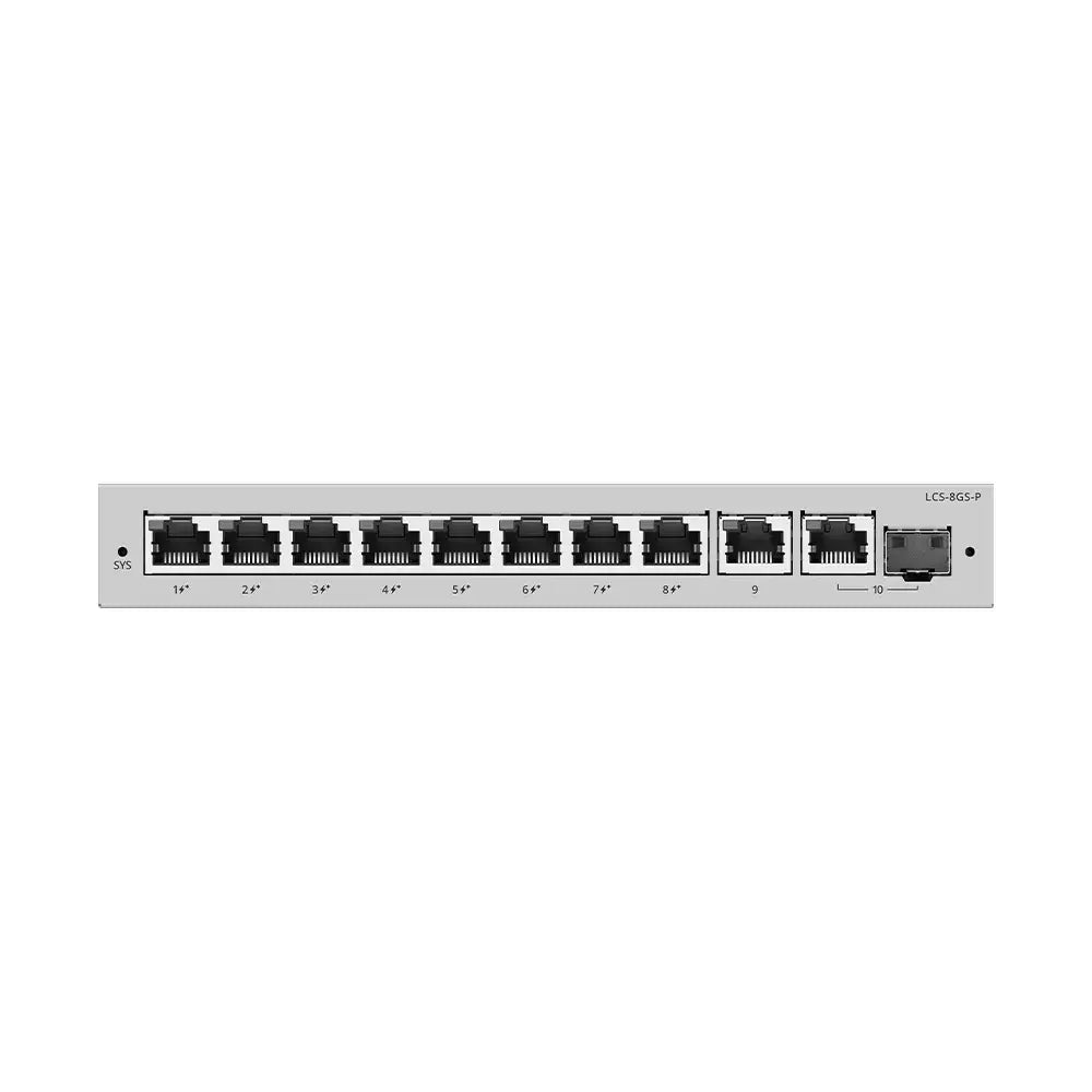 Lysora LCS-8GS-P 8-Port Cloud Managed PoE Switch with 120W Budget and SFP