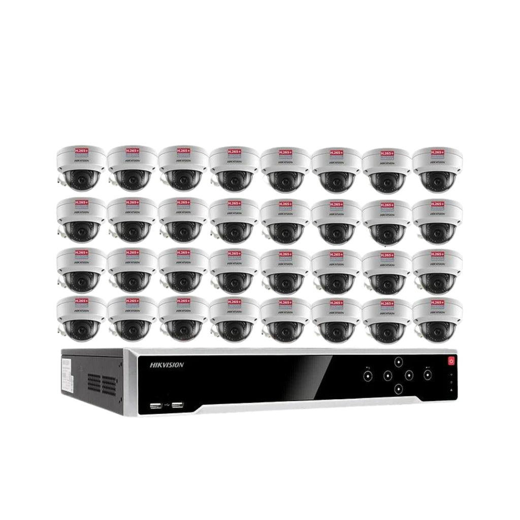 Hikvision 4K 32ch IP PoE Security System 4MP Dome w/ 4 MP resolution