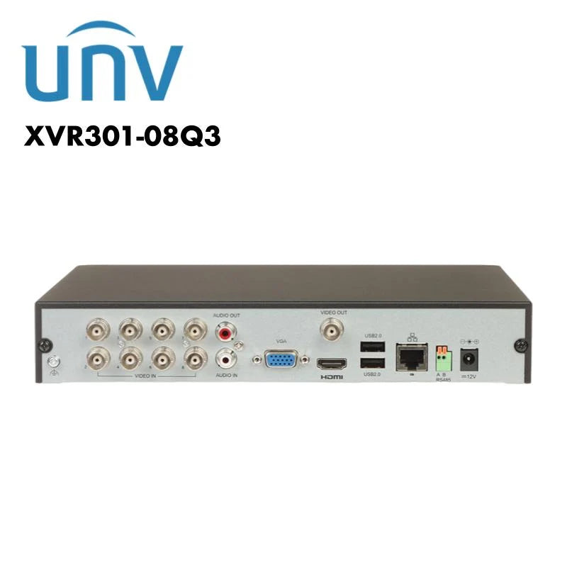 XVR301-08Q3 8ch Hybrid DVR up to 8mp Uniview 1-SATA